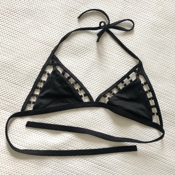 Victorias Secret Strappy Black Bikini Top - Picture 1 of 3